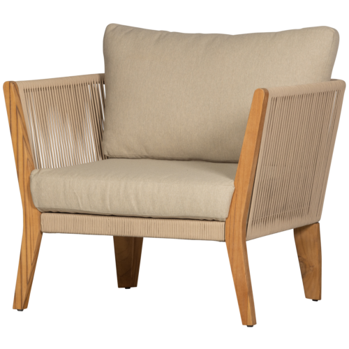 Outdoor Loungestoel San Remo Teakhout - Zand