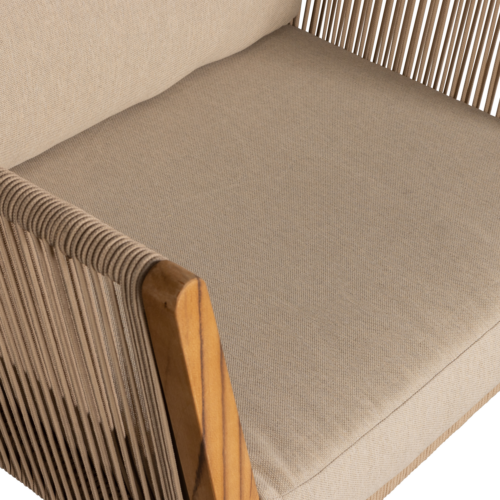 Outdoor Loungestoel San Remo Teakhout - Zand - Afbeelding 7