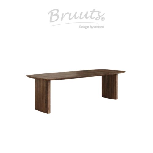 Deens Ovaal Verjongde Rand - Walnut - Kolompoot Hout Recht - Walnut