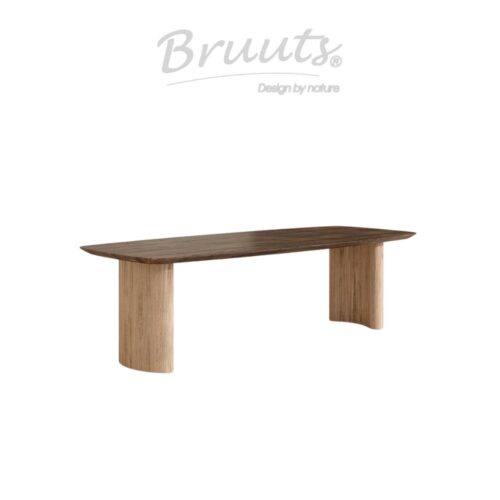 Deens Ovaal Verjongde Rand - Walnut - Kolompoot Hout Halfrond  - Silky Maple