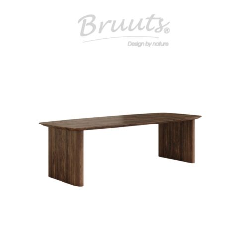 Deens Ovaal Verjongde Rand - Walnut - Kolompoot Hout Afgerond  - Walnut