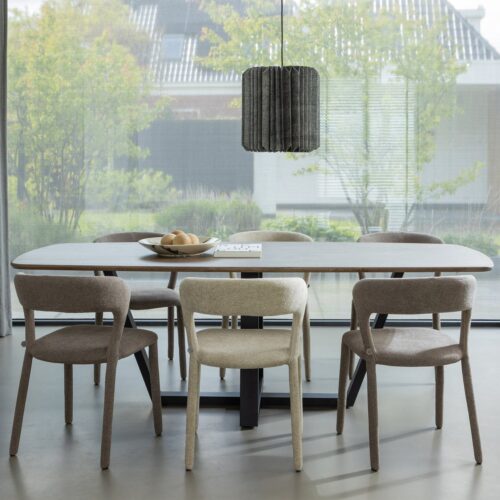 Eetkamerstoel Noble Geweven - Taupe - Afbeelding 3