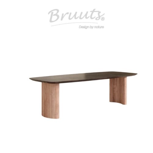 Deens Ovaal Verjongde Rand - Lava - Kolompoot Hout Halfrond - Silky Maple