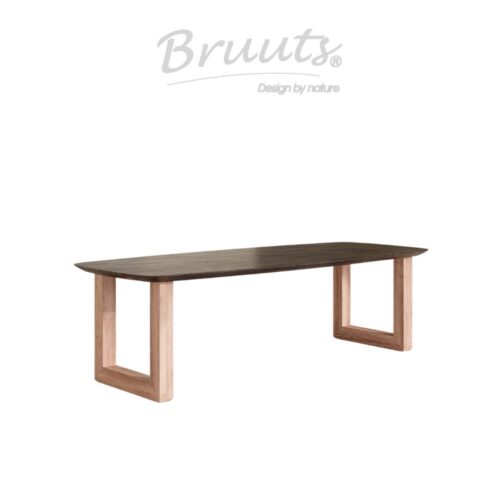 Deens Ovaal Verjongde Rand - Lava - U Onderstel Hout - Matt Lacquer