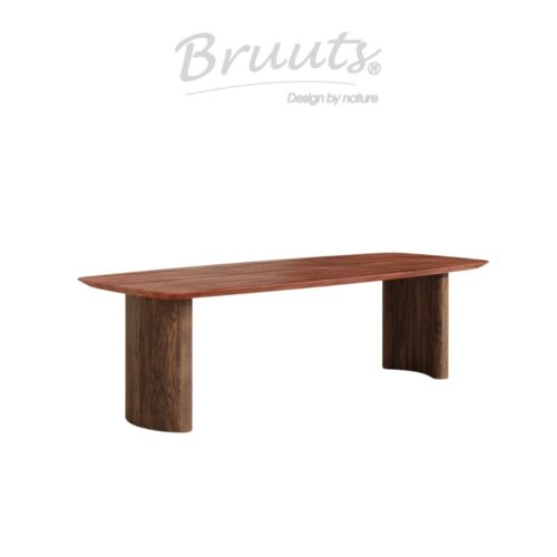 Deens Ovaal Verjongde Rand - Jacaranda - Kolompoot Hout Halfrond - Walnut