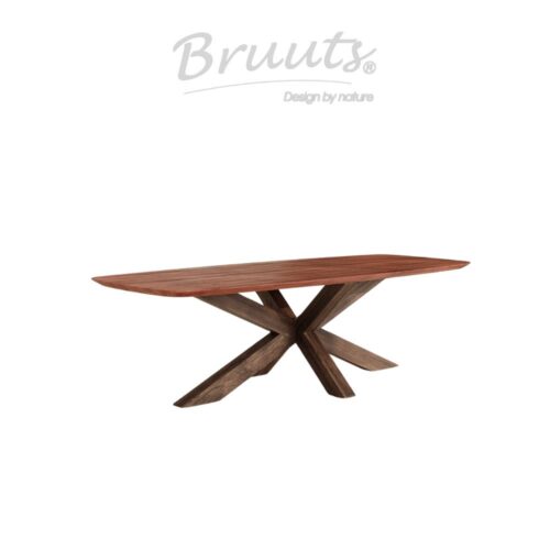 Deens Ovaal Verjongde Rand - Jacaranda - Spinpoot Hout  - Walnut