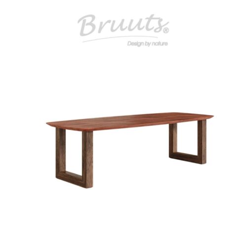Deens Ovaal Verjongde Rand - Jacaranda - U Onderstel Hout  - Walnut