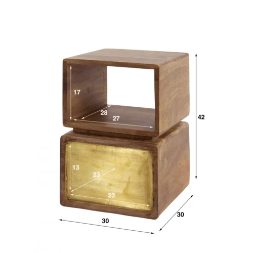 Hangend Nachtkastje Brass 30 cm Met 1 lade - Afbeelding 4