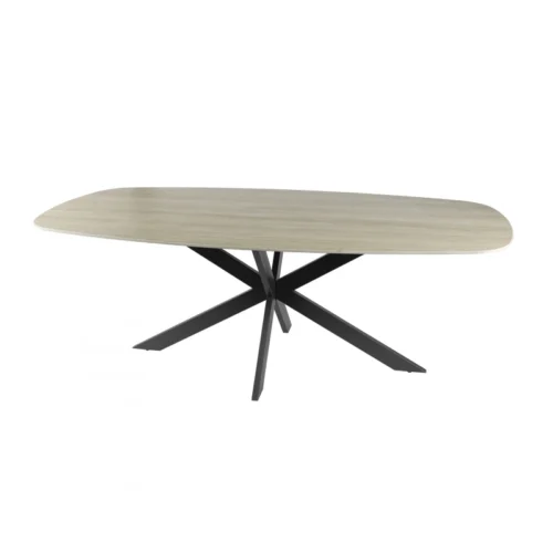 Ovale Eettafel Romano Keramiek in Travertin-look 180 x 90cm - Afbeelding 2