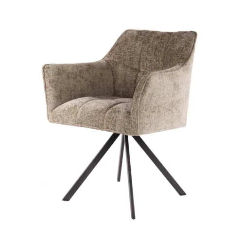 Draaibare Eetkamerstoel Raster Velvet – Rich Champagne - Afbeelding 2