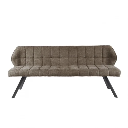 Eetkamerbank Raster Bouclé - Zand - 180 cm - Afbeelding 3