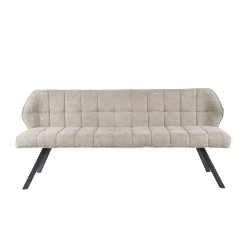 Eetkamerbank Raster Bouclé - Zand - 180 cm - Afbeelding 2