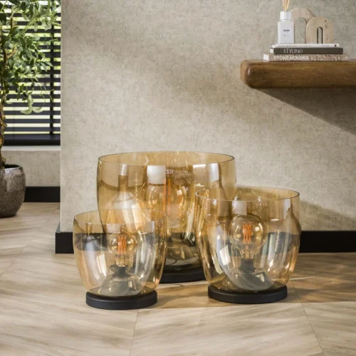Vloerlamp UP Large -  Amber Glas - Afbeelding 4