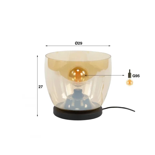 Vloerlamp UP Large -  Amber Glas - Afbeelding 6