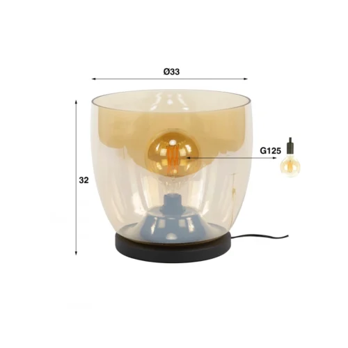 Vloerlamp UP XL -  Amber Glas - Afbeelding 8
