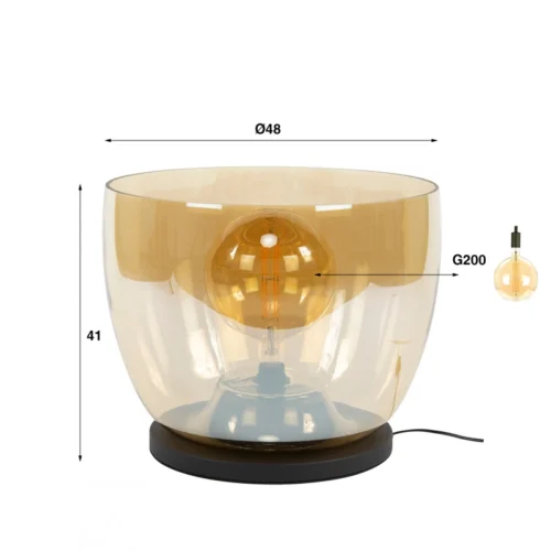 Vloerlamp UP XXL -  Amber Glas - Afbeelding 6