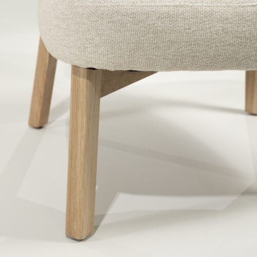 Fauteuil Mikky Eikenhout en stof Beige / Naturel - Afbeelding 14