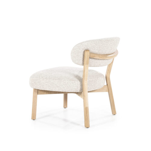 Fauteuil Mikky Eikenhout en stof Beige / Naturel - Afbeelding 63