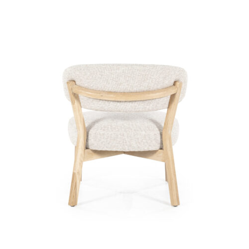 Fauteuil Mikky Eikenhout en stof Beige / Naturel - Afbeelding 61