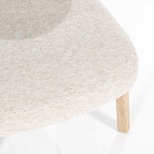 Fauteuil Mikky Eikenhout en stof Beige / Naturel - Afbeelding 54