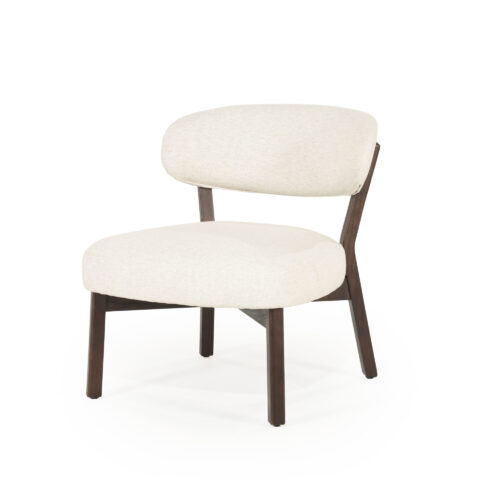 Fauteuil Mikky Eikenhout en stof Beige / Bruin - Afbeelding 7