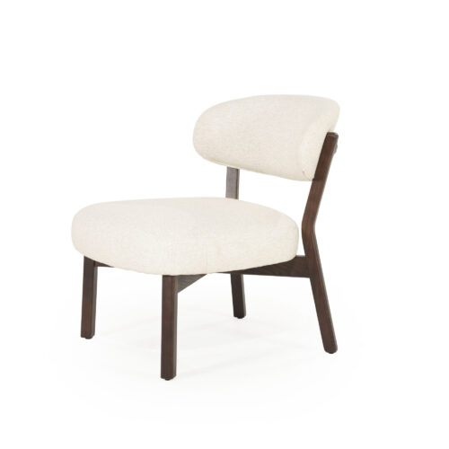 Fauteuil Mikky Eikenhout en stof Beige / Bruin - Afbeelding 8