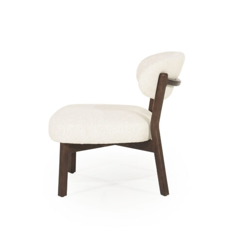 Fauteuil Mikky Eikenhout en stof Beige / Bruin - Afbeelding 9