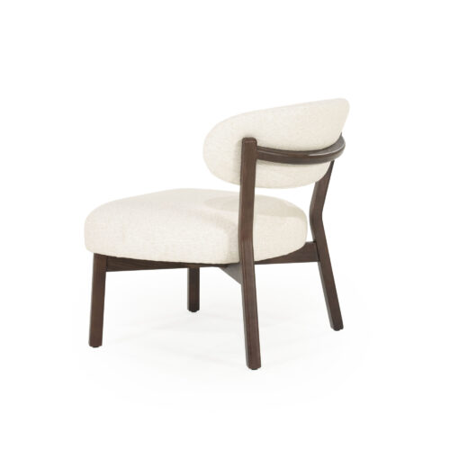 Fauteuil Mikky Eikenhout en stof Beige / Bruin - Afbeelding 10