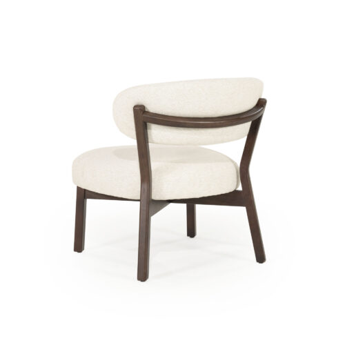 Fauteuil Mikky Eikenhout en stof Beige / Bruin - Afbeelding 11