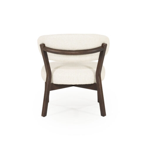 Fauteuil Mikky Eikenhout en stof Beige / Bruin - Afbeelding 12