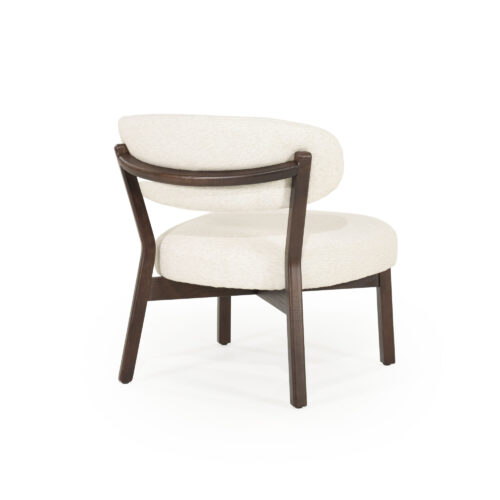 Fauteuil Mikky Eikenhout en stof Beige / Bruin - Afbeelding 13