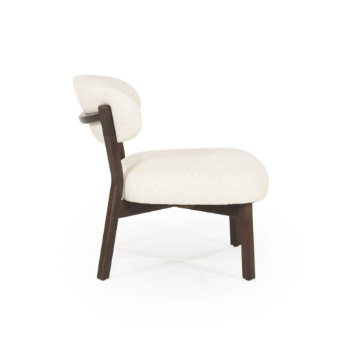 Fauteuil Mikky Eikenhout en stof Beige / Bruin - Afbeelding 15