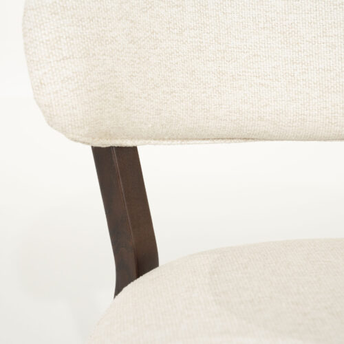 Fauteuil Mikky Eikenhout en stof Beige / Bruin - Afbeelding 3