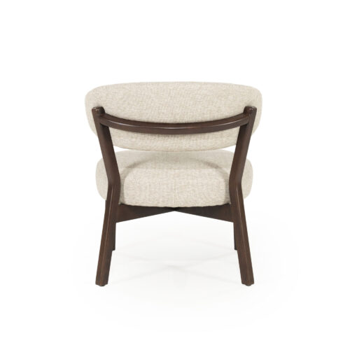 Fauteuil Mikky Eikenhout en stof Taupe / Bruin - Afbeelding 11