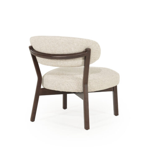 Fauteuil Mikky Eikenhout en stof Taupe / Bruin - Afbeelding 12