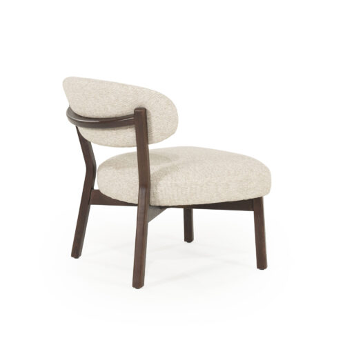 Fauteuil Mikky Eikenhout en stof Taupe / Bruin - Afbeelding 13
