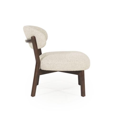 Fauteuil Mikky Eikenhout en stof Taupe / Bruin - Afbeelding 14