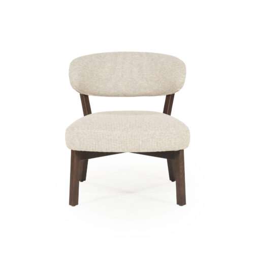 Fauteuil Mikky Eikenhout en stof Taupe / Bruin - Afbeelding 16
