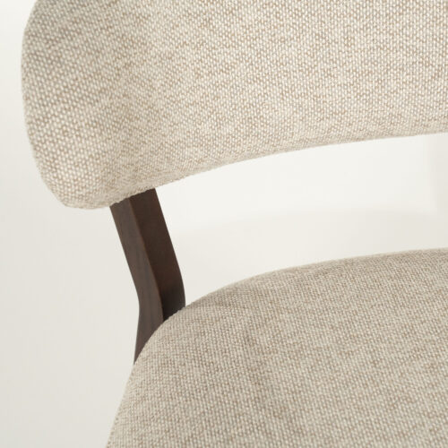 Fauteuil Mikky Eikenhout en stof Taupe / Bruin - Afbeelding 4