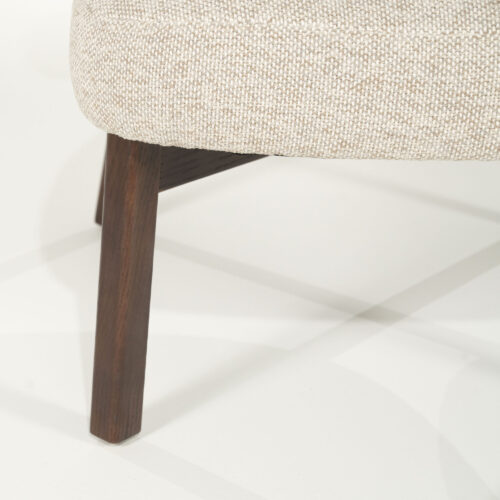 Fauteuil Mikky Eikenhout en stof Taupe / Bruin - Afbeelding 3