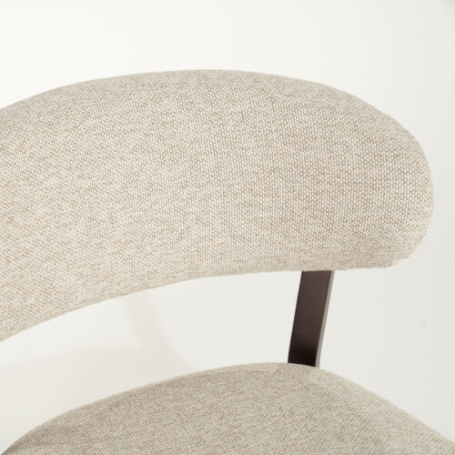 Fauteuil Mikky Eikenhout en stof Taupe / Bruin - Afbeelding 2