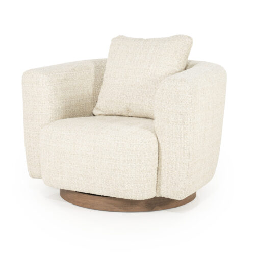 Draaifauteuil Jordan Grove Bouclé - Beige - Afbeelding 4