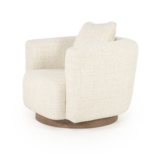 Draaifauteuil Jordan Grove Bouclé - Beige - Afbeelding 6