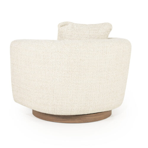 Draaifauteuil Jordan Grove Bouclé - Beige - Afbeelding 10