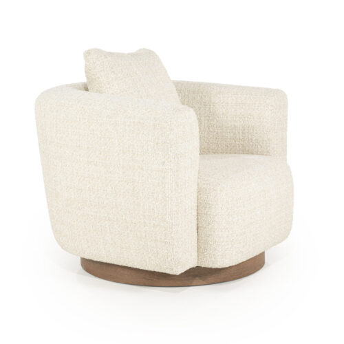 Draaifauteuil Jordan Grove Bouclé - Beige - Afbeelding 5