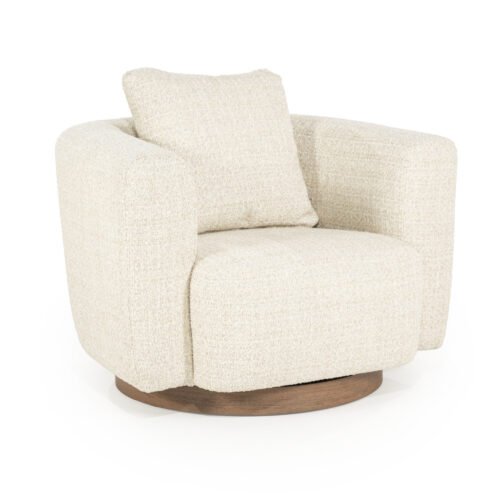 Draaifauteuil Jordan Grove Bouclé - Beige