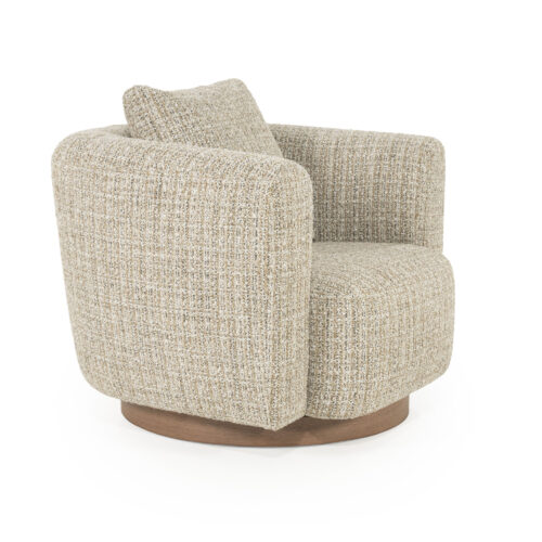 Draaifauteuil Jordan Grove Bouclé - Beige - Afbeelding 23