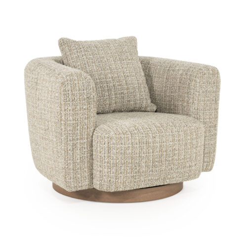 Draaifauteuil Jordan Grove Bouclé - Beige - Afbeelding 22