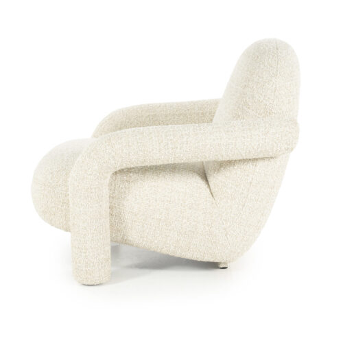 Fauteuil Monica Grove Bouclé - Beige - Afbeelding 8