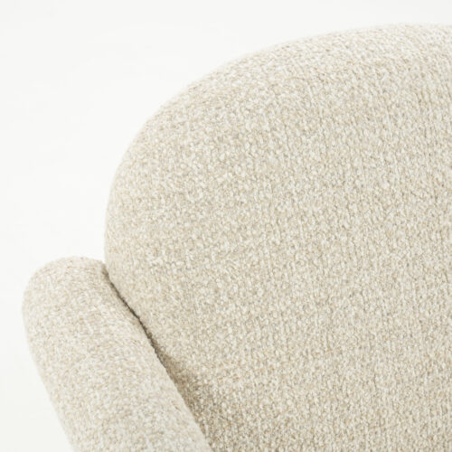 Fauteuil Monica Grove Bouclé - Beige - Afbeelding 2